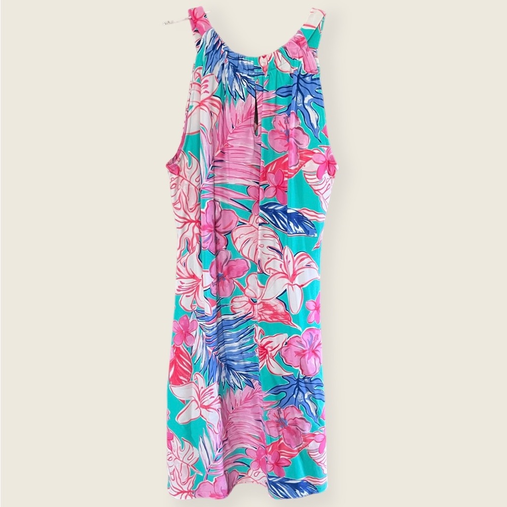 Anthropologie Aryeh Pink/Blue Floral Sleeveless Shift Dress Size S - Picture 3 of 6
